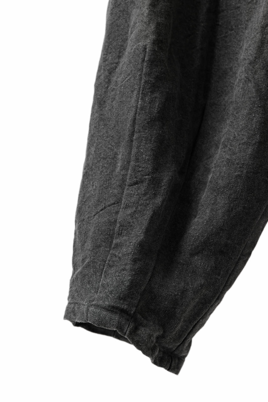 YUTA MATSUOKA exclusive easy darts pants / high-density linen jp paper (bincho ink black) - Image 11