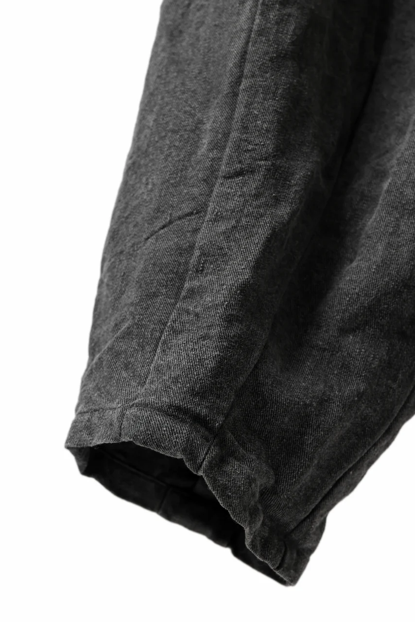 YUTA MATSUOKA exclusive easy darts pants / high-density linen jp paper (bincho ink black) - Image 12