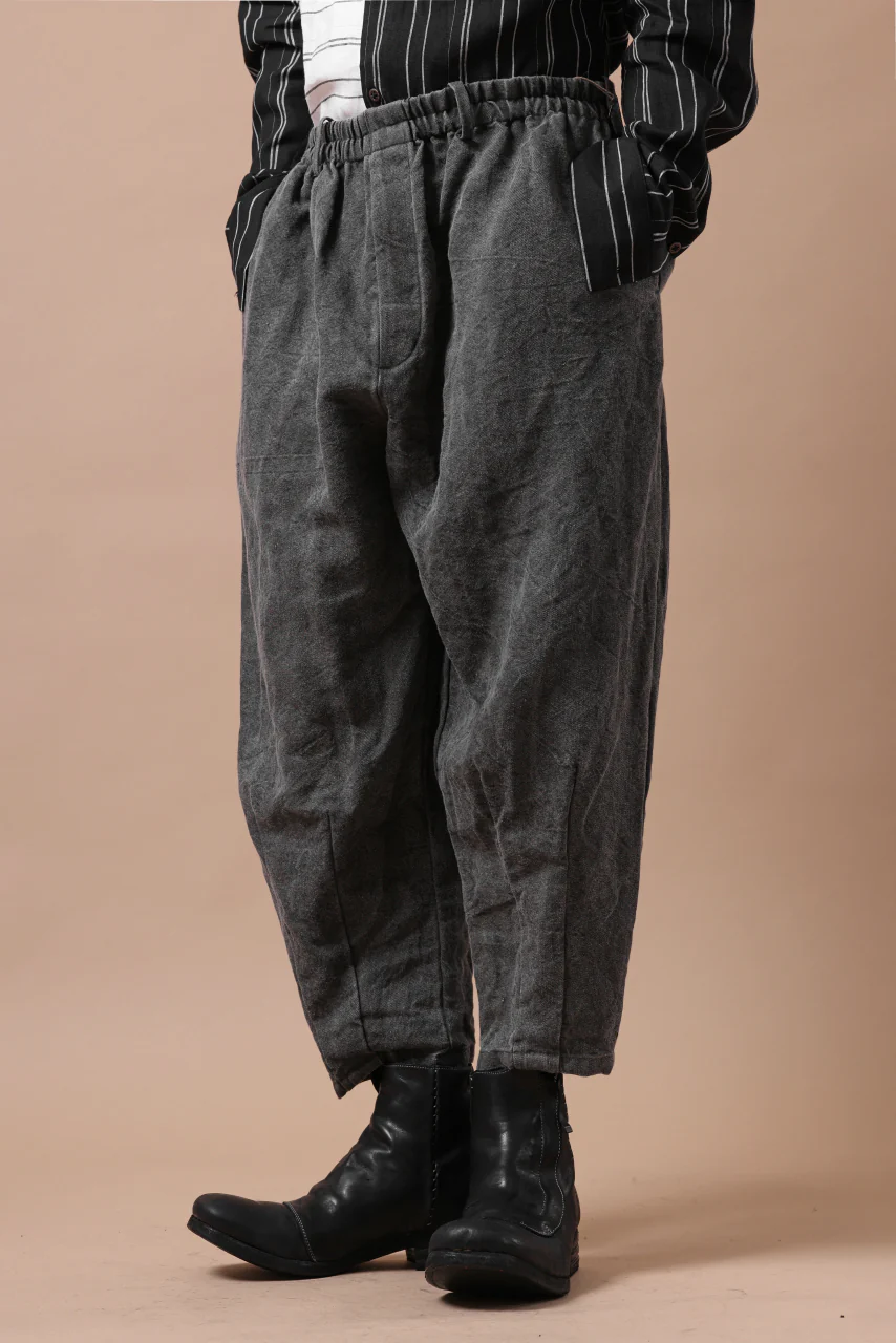 YUTA MATSUOKA exclusive easy darts pants / high-density linen jp paper (bincho ink black) - Image 14