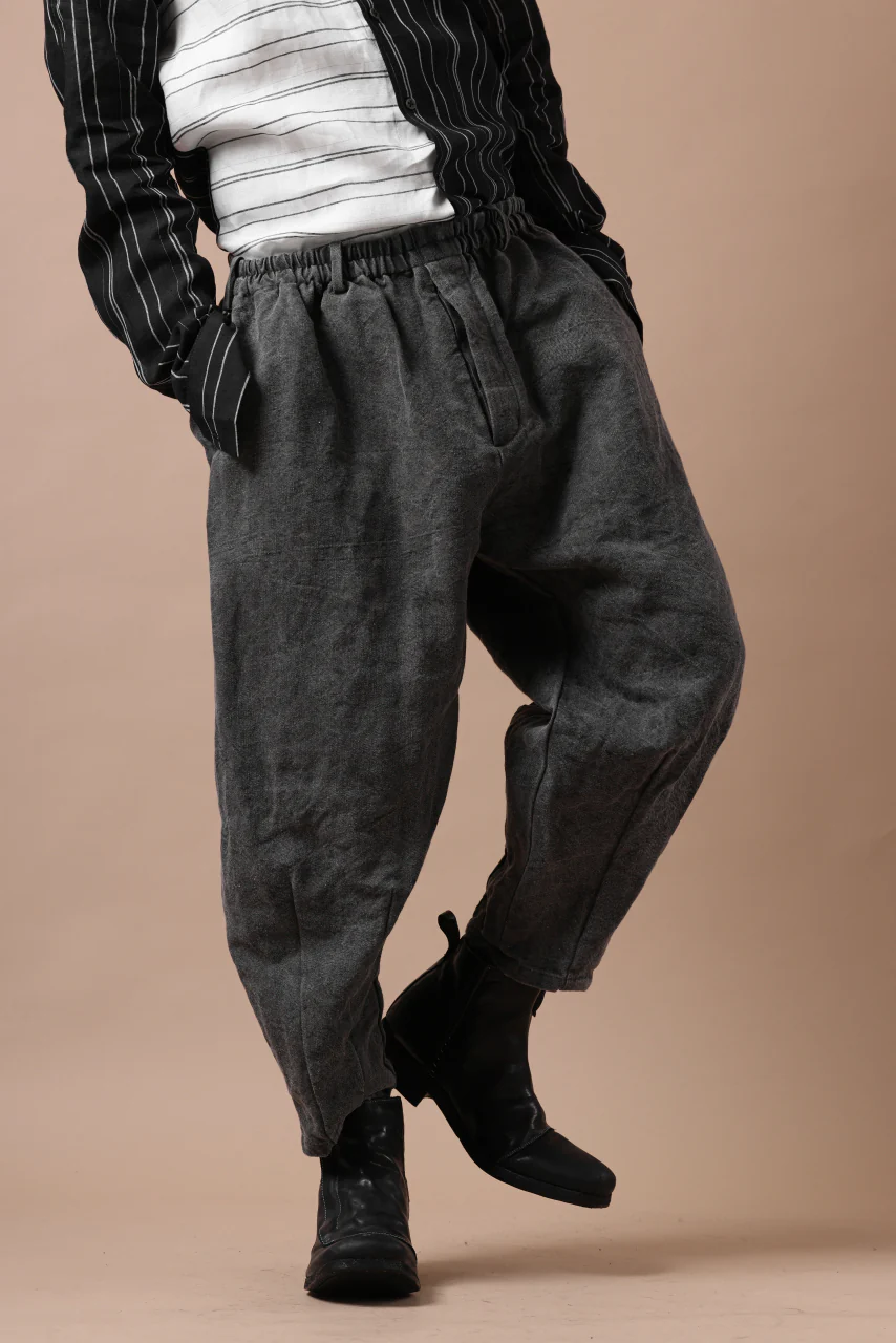YUTA MATSUOKA exclusive easy darts pants / high-density linen jp paper (bincho ink black) - Image 18