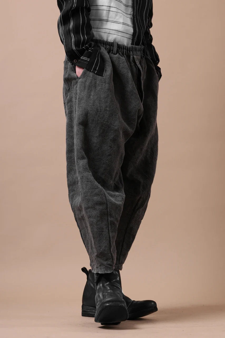 YUTA MATSUOKA exclusive easy darts pants / high-density linen jp paper (bincho ink black) - Image 19