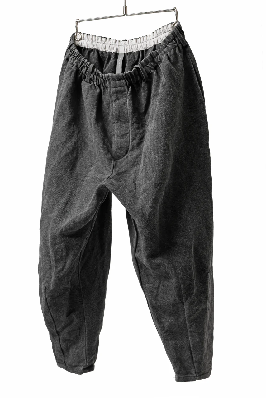 YUTA MATSUOKA exclusive easy darts pants / high-density linen jp paper (bincho ink black) - Image 2