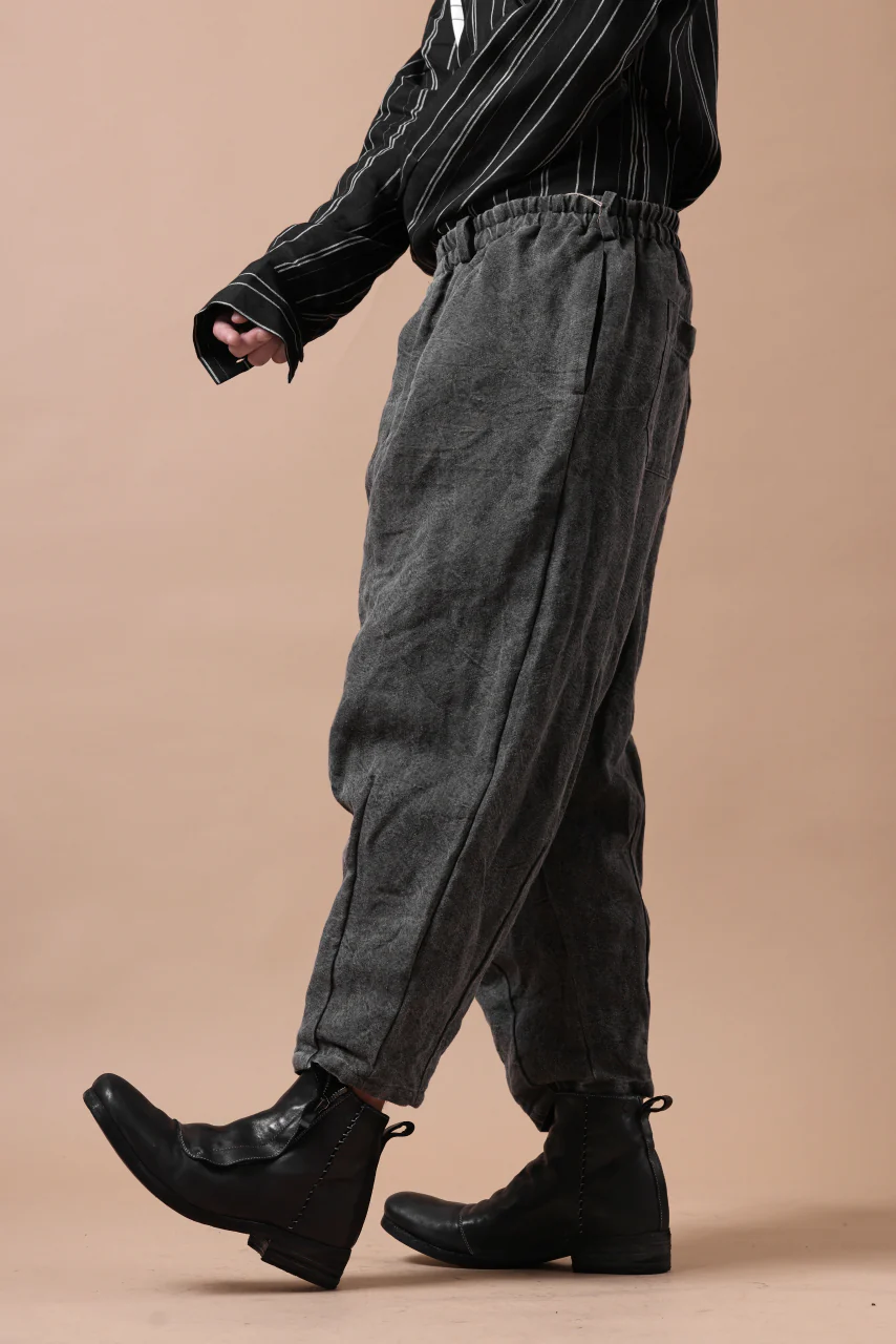YUTA MATSUOKA exclusive easy darts pants / high-density linen jp paper (bincho ink black) - Image 21