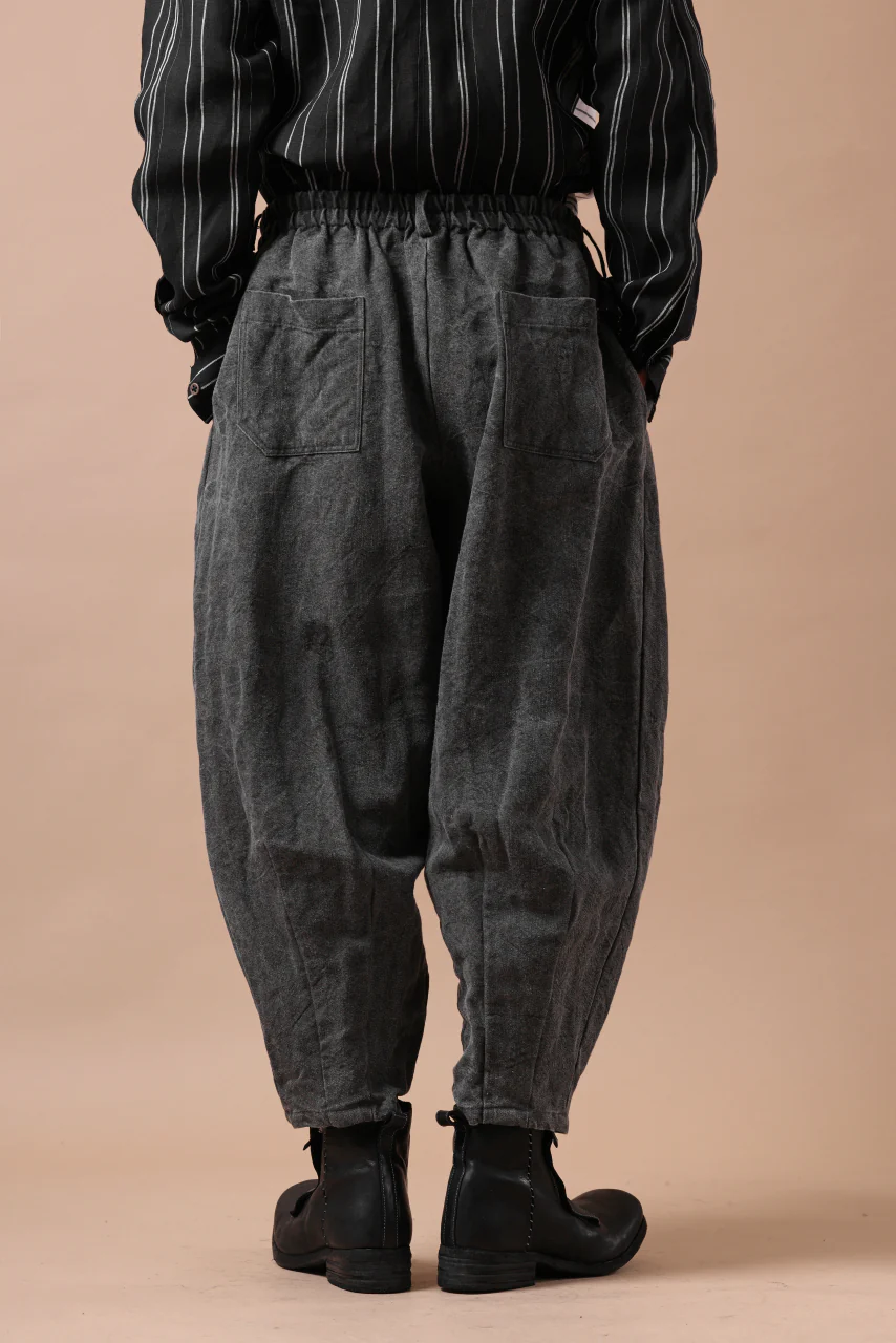 YUTA MATSUOKA exclusive easy darts pants / high-density linen jp paper (bincho ink black) - Image 22