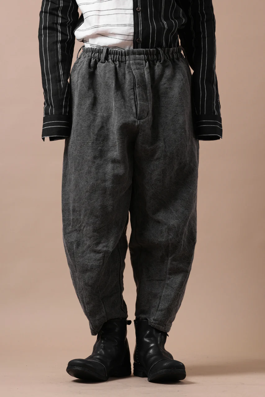 YUTA MATSUOKA exclusive easy darts pants / high-density linen jp paper (bincho ink black) - Image 23