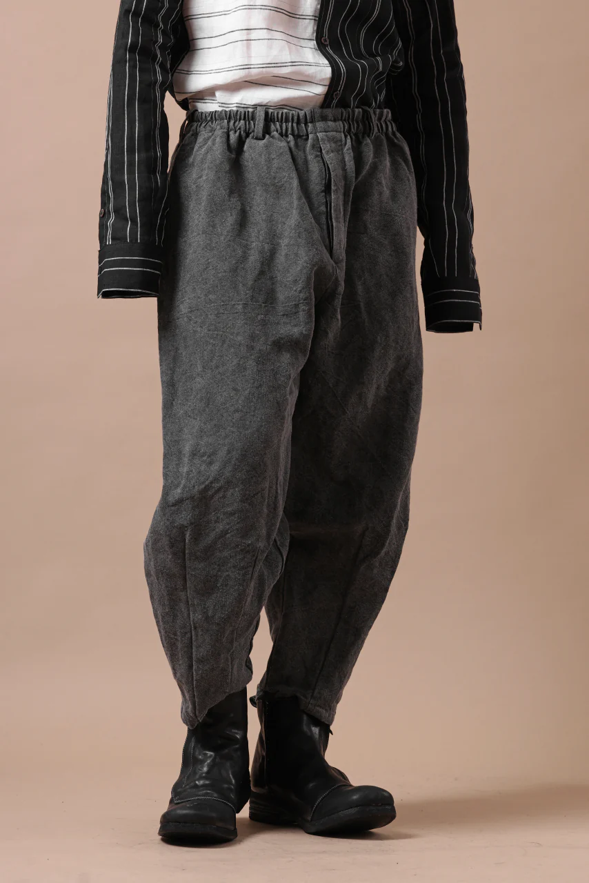 YUTA MATSUOKA exclusive easy darts pants / high-density linen jp paper (bincho ink black) - Image 24