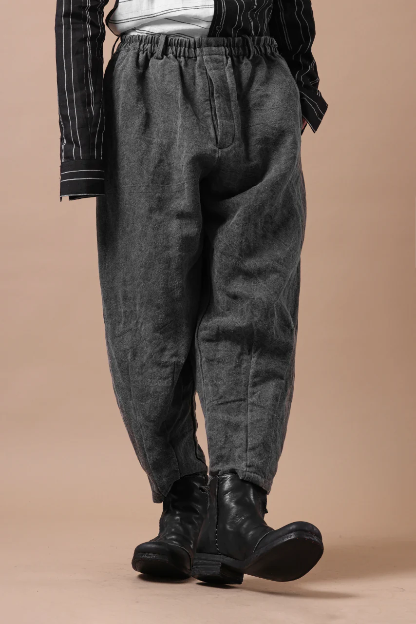 YUTA MATSUOKA exclusive easy darts pants / high-density linen jp paper (bincho ink black) - Image 25