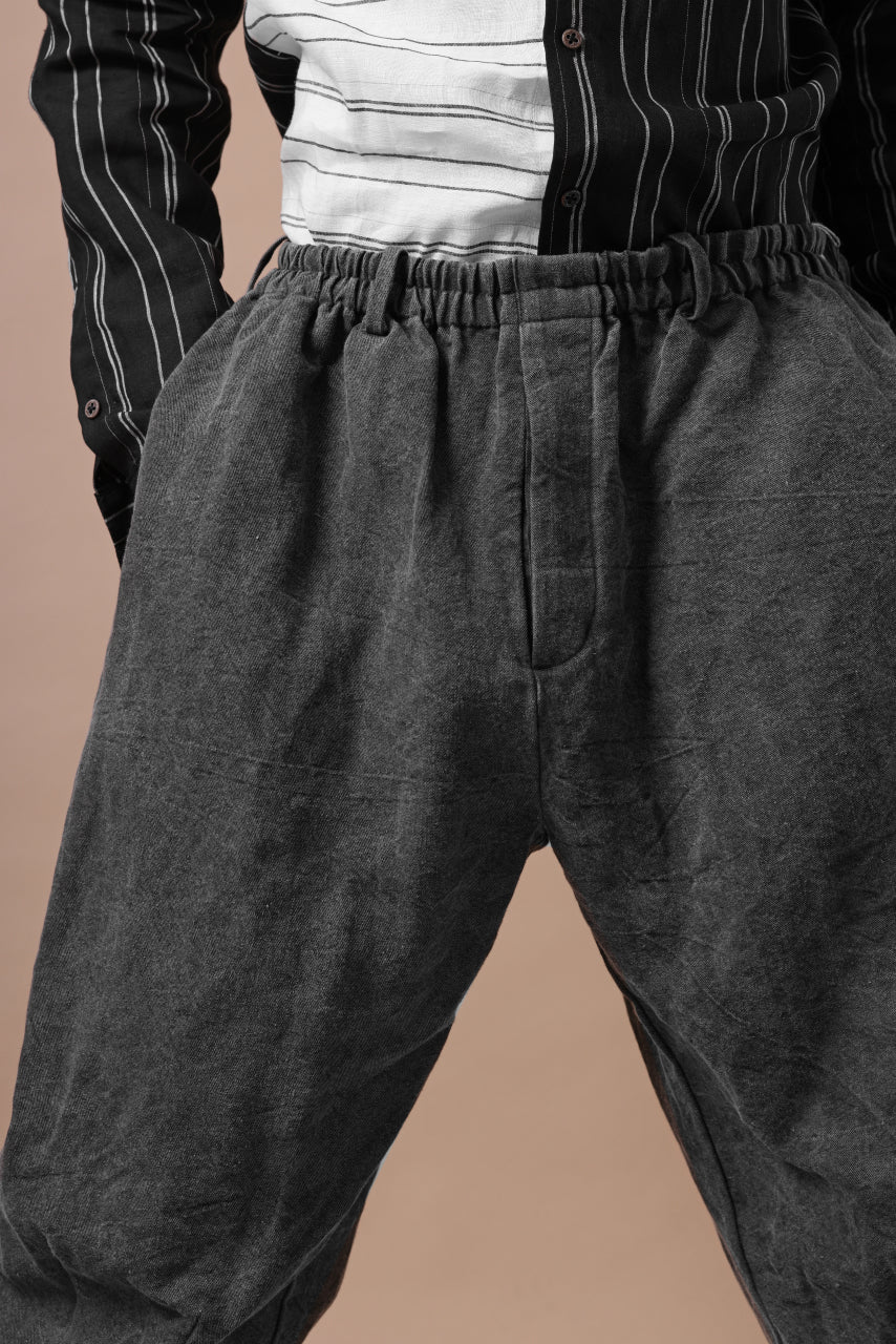 YUTA MATSUOKA exclusive easy darts pants / high-density linen jp paper (bincho ink black) - Image 26