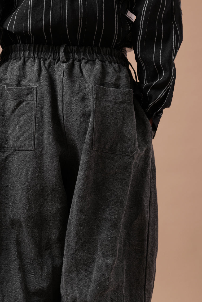 YUTA MATSUOKA exclusive easy darts pants / high-density linen jp paper (bincho ink black) - Image 27