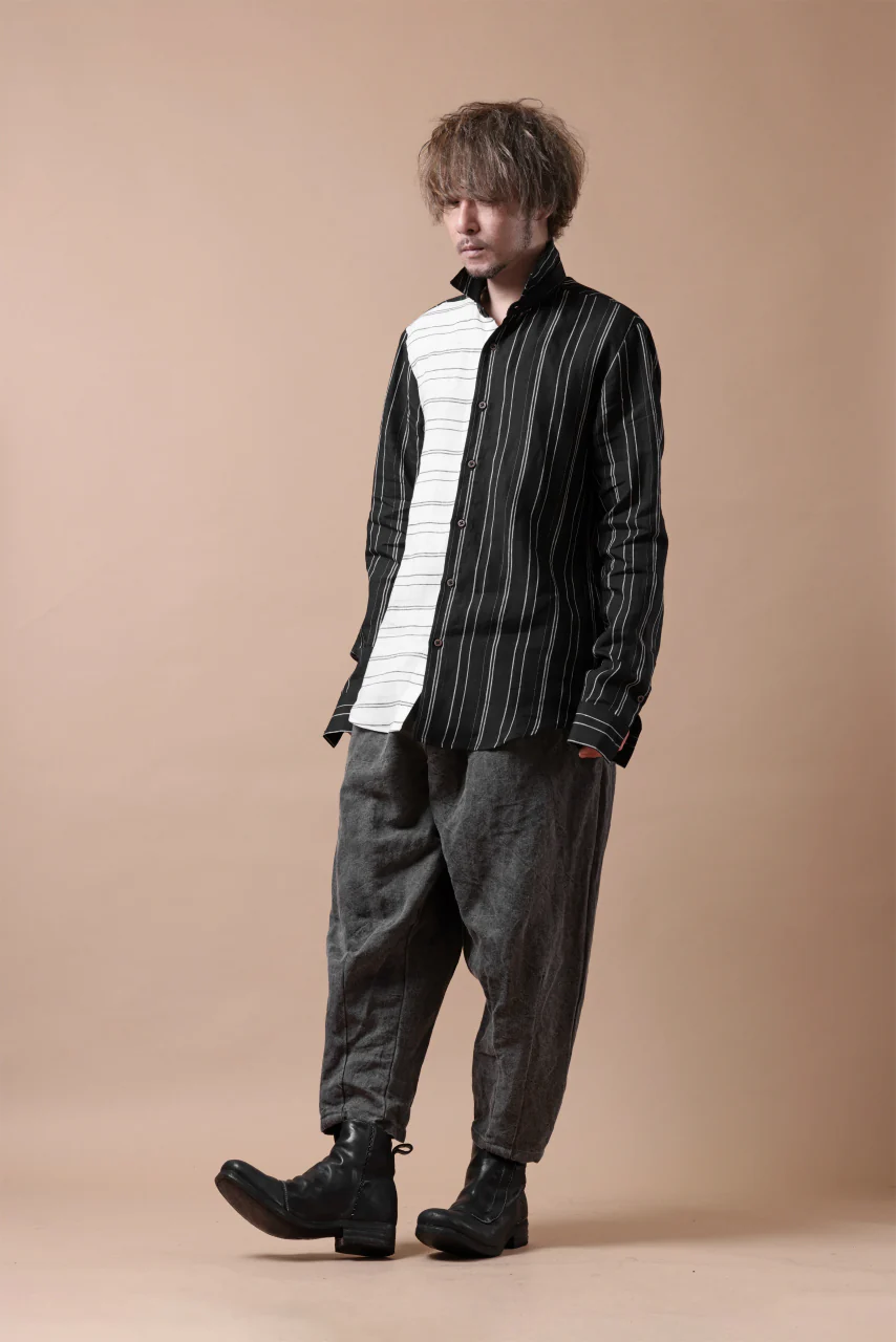 YUTA MATSUOKA exclusive easy darts pants / high-density linen jp paper (bincho ink black) - Image 29