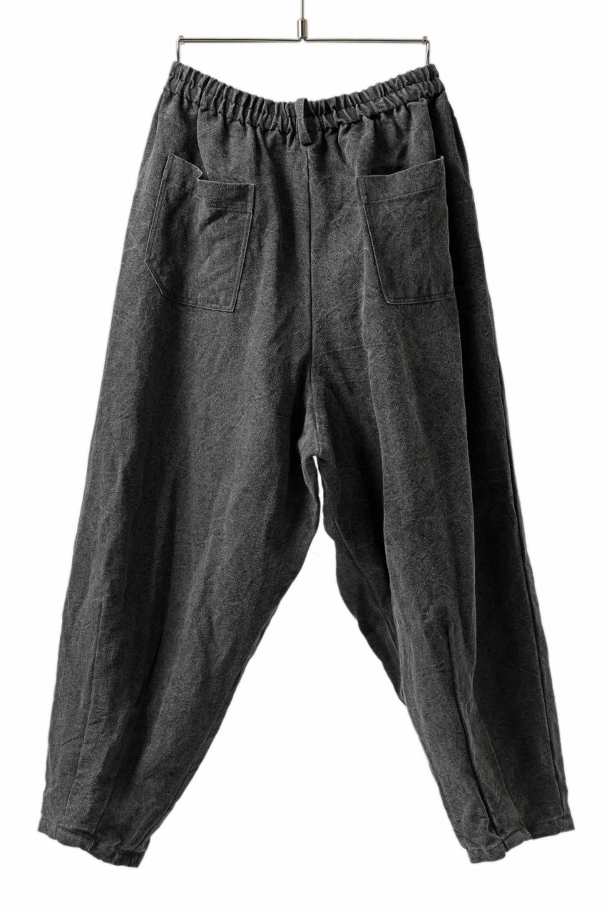 YUTA MATSUOKA exclusive easy darts pants / high-density linen jp paper (bincho ink black) - Image 3
