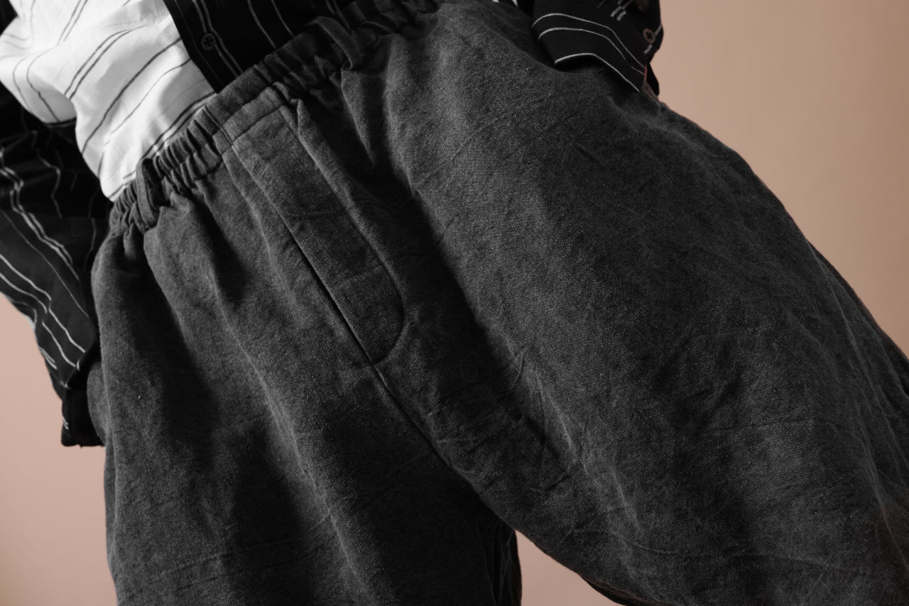 YUTA MATSUOKA exclusive easy darts pants / high-density linen jp paper (bincho ink black) - Image 30