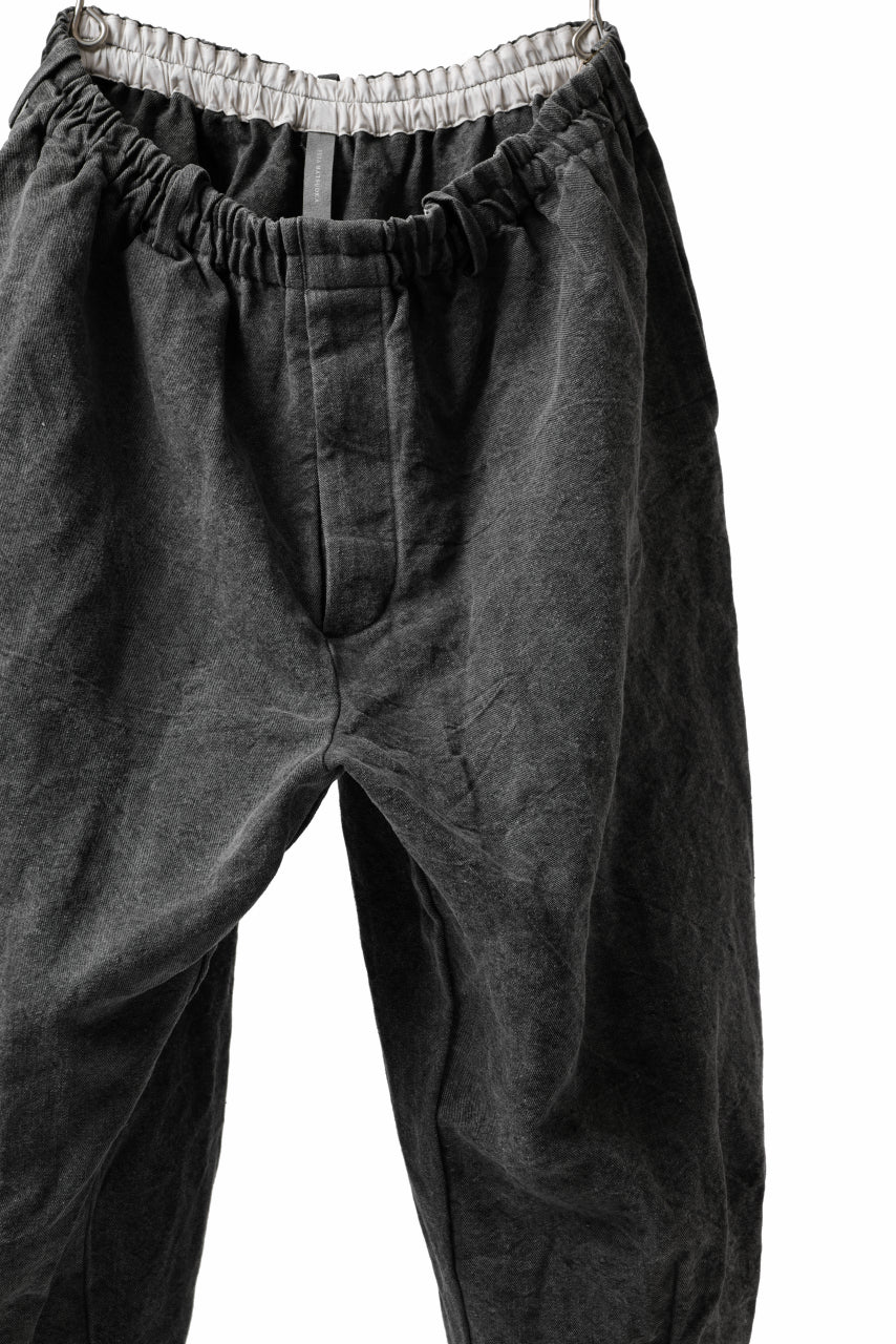 YUTA MATSUOKA exclusive easy darts pants / high-density linen jp paper (bincho ink black) - Image 5
