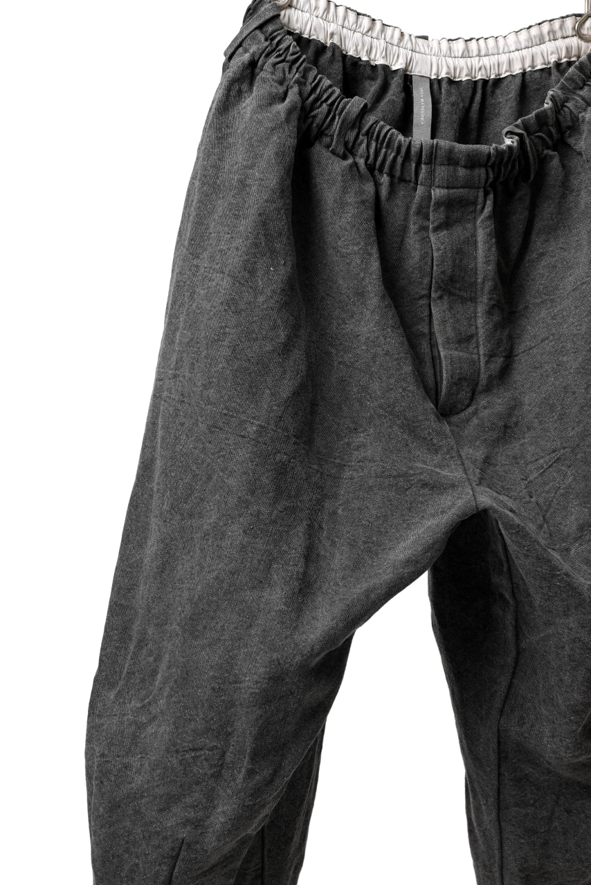YUTA MATSUOKA exclusive easy darts pants / high-density linen jp paper (bincho ink black) - Image 6