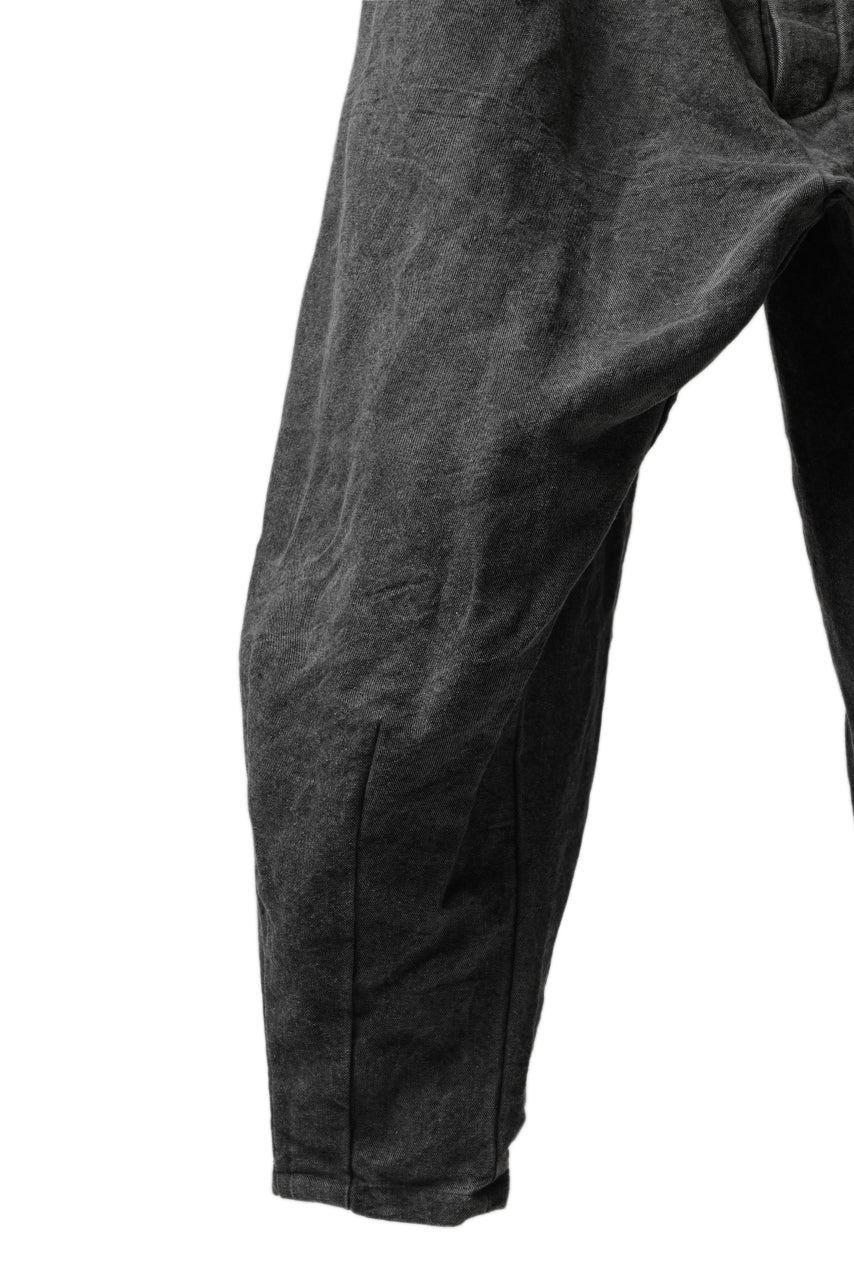 YUTA MATSUOKA exclusive easy darts pants / high-density linen jp paper (bincho ink black) - Image 7