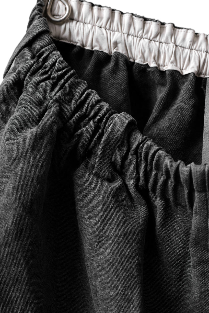YUTA MATSUOKA exclusive easy darts pants / high-density linen jp paper (bincho ink black) - Image 8