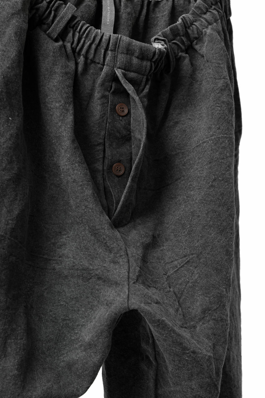 YUTA MATSUOKA exclusive easy darts pants / high-density linen jp paper (bincho ink black) - Image 9