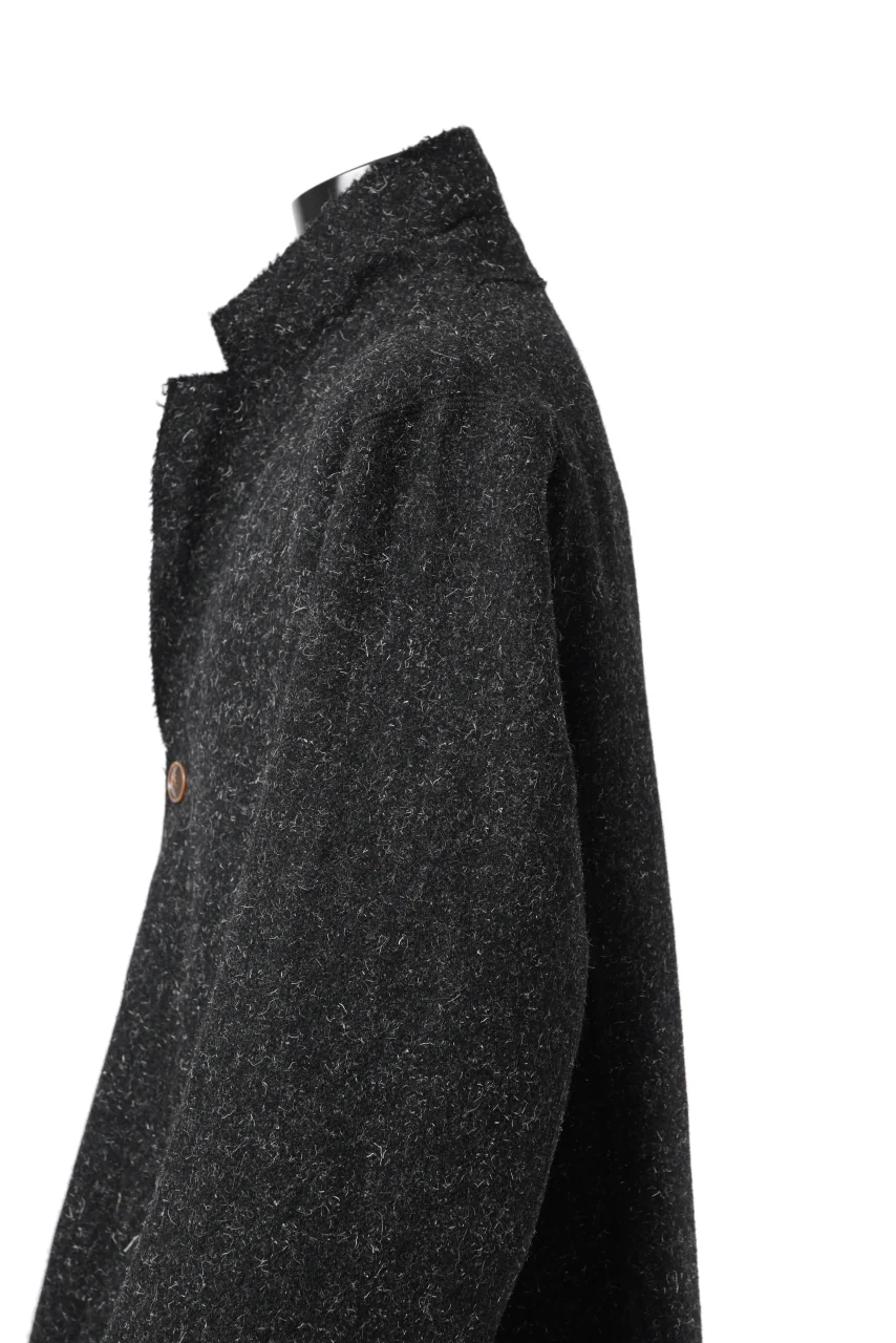 YUTA MATSUOKA jacket-coat / british wool melton including kempi (charcoal gray) - Image 19