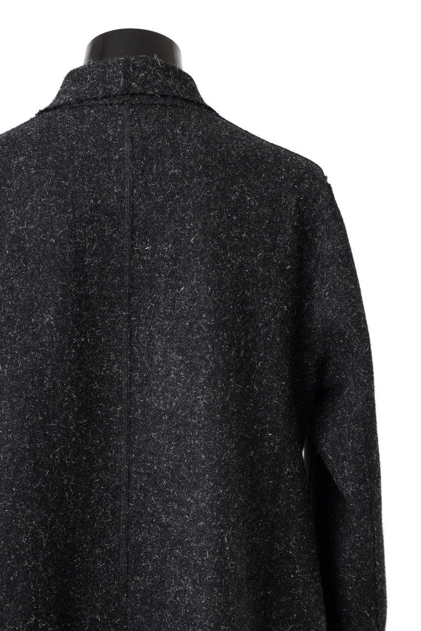 YUTA MATSUOKA jacket-coat / british wool melton including kempi (charcoal gray) - Image 20