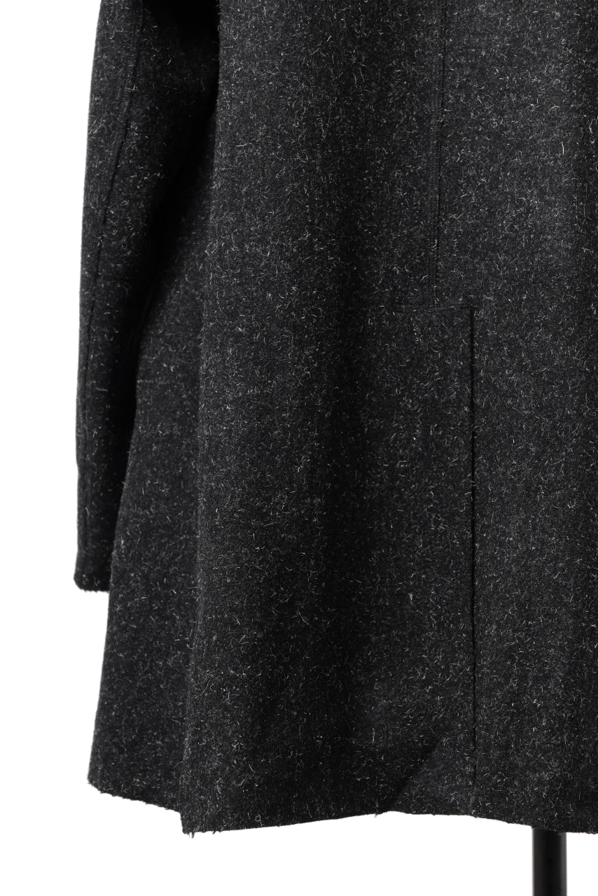 YUTA MATSUOKA jacket-coat / british wool melton including kempi (charcoal gray) - Image 21