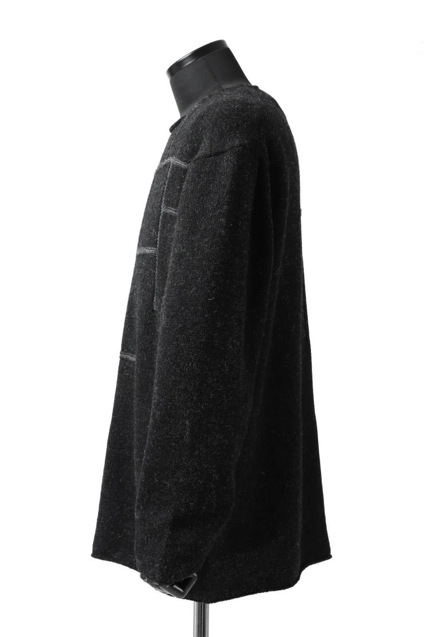 YUTA MATSUOKA knit sweater / shetland wool (black) - Image 10