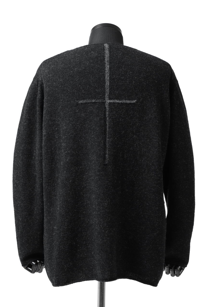 YUTA MATSUOKA knit sweater / shetland wool (black) - Image 11