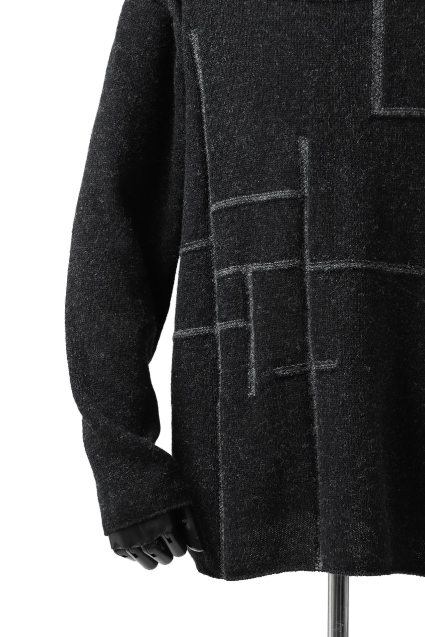 YUTA MATSUOKA knit sweater / shetland wool (black) - Image 13