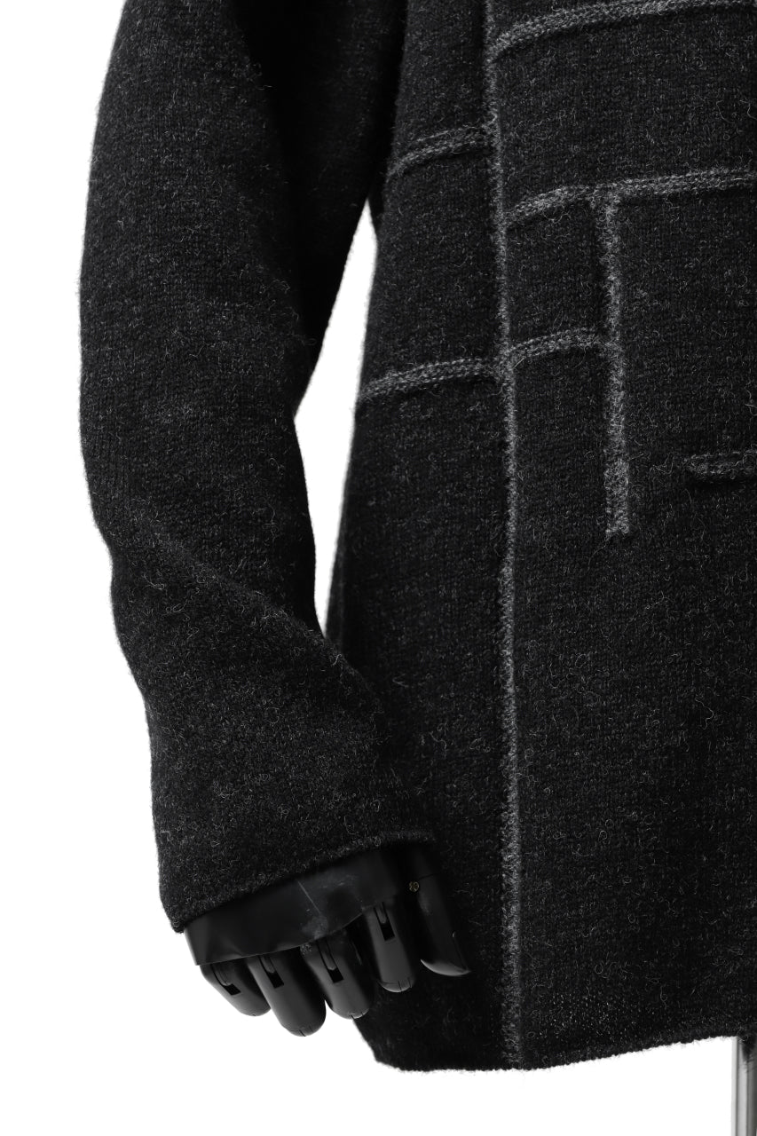 YUTA MATSUOKA knit sweater / shetland wool (black) - Image 14