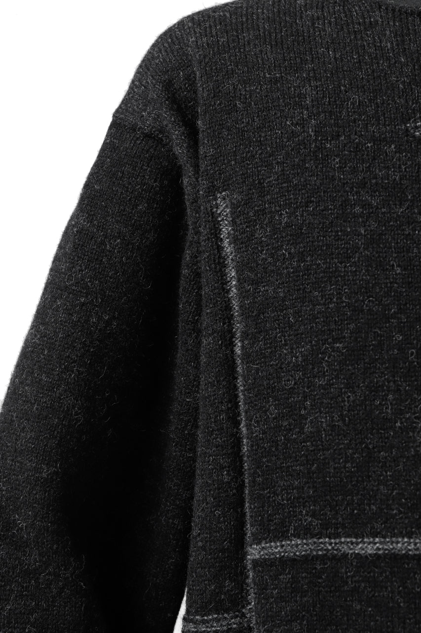 YUTA MATSUOKA knit sweater / shetland wool (black) - Image 15