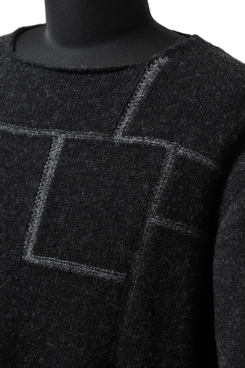 YUTA MATSUOKA knit sweater / shetland wool (black) - Image 17