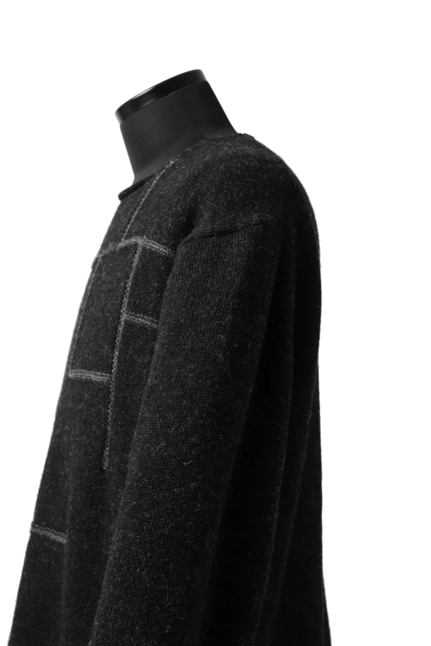 YUTA MATSUOKA knit sweater / shetland wool (black) - Image 18