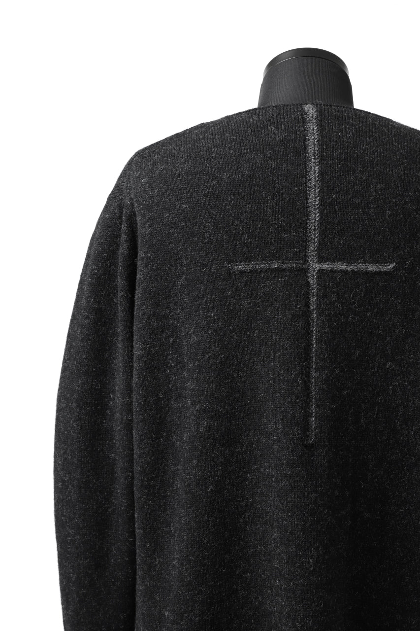 YUTA MATSUOKA knit sweater / shetland wool (black) - Image 19