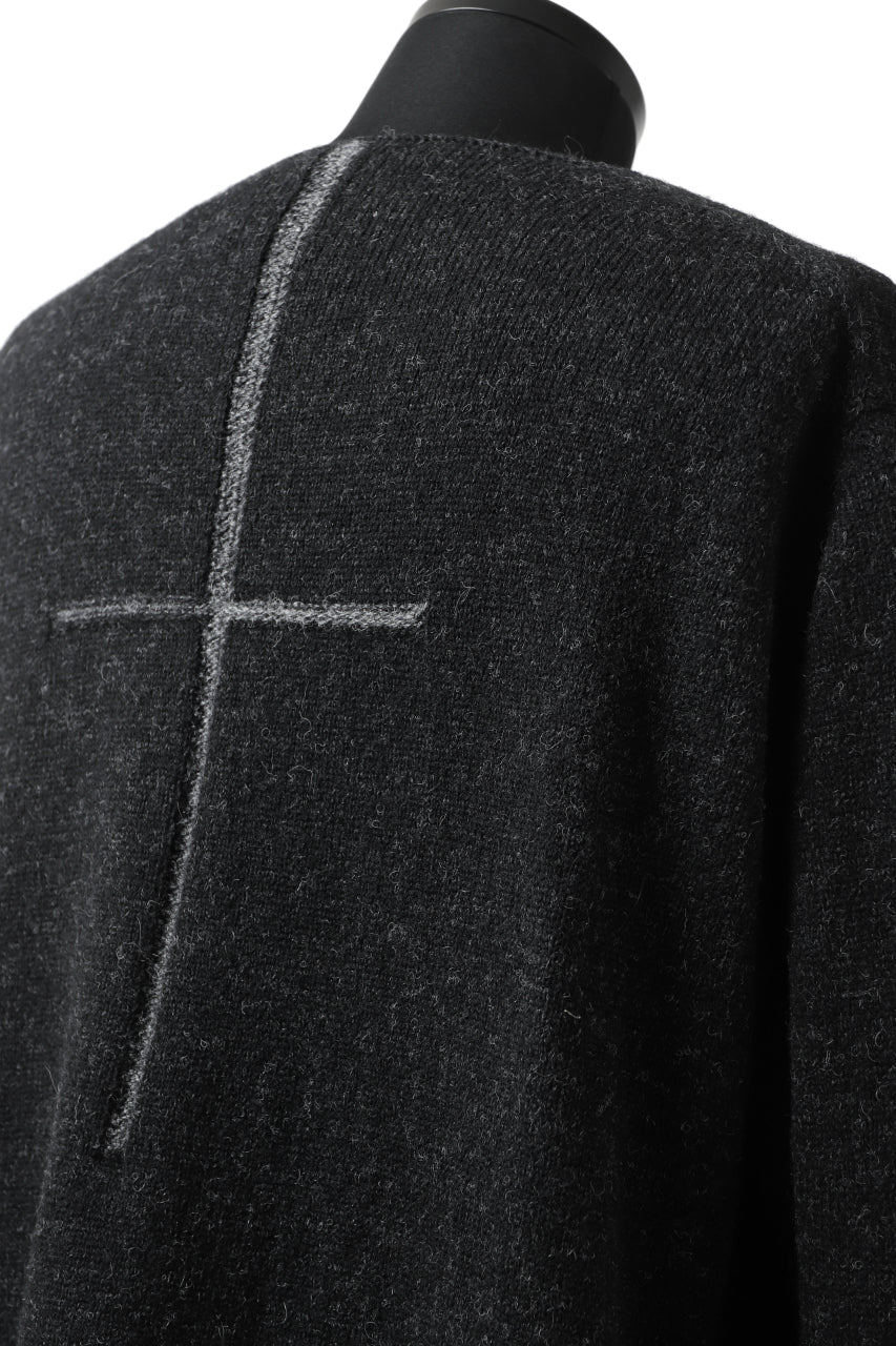 YUTA MATSUOKA knit sweater / shetland wool (black) - Image 20