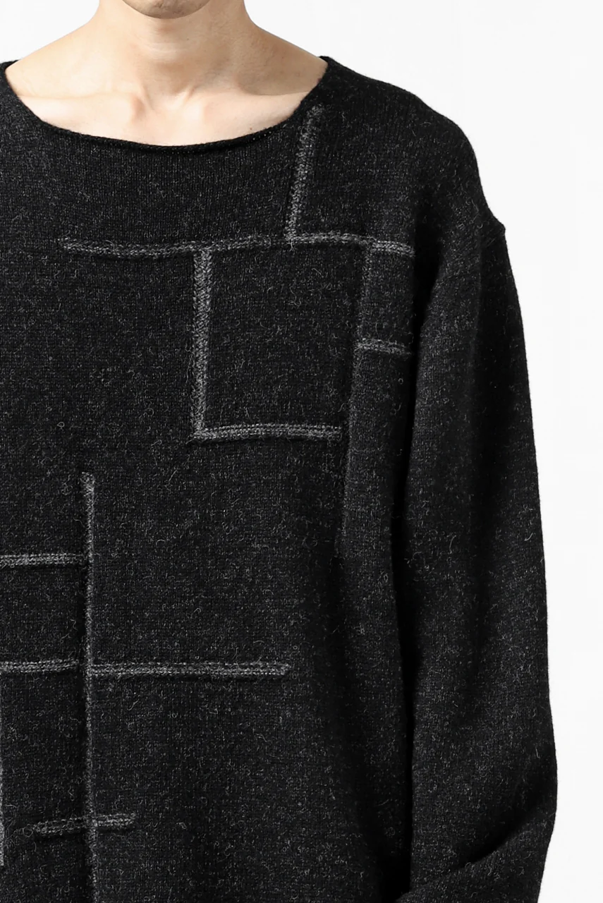 YUTA MATSUOKA knit sweater / shetland wool (black) - Image 29