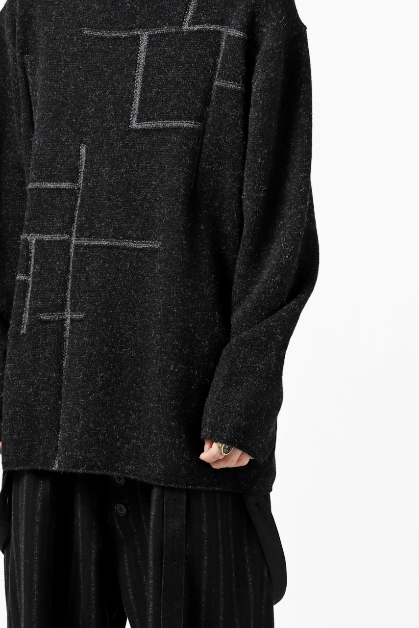 YUTA MATSUOKA knit sweater / shetland wool (black) - Image 30
