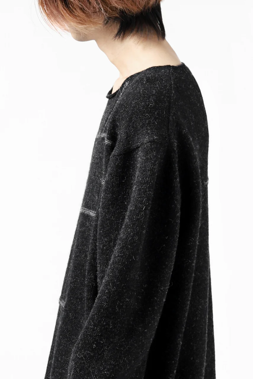YUTA MATSUOKA knit sweater / shetland wool (black) - Image 31