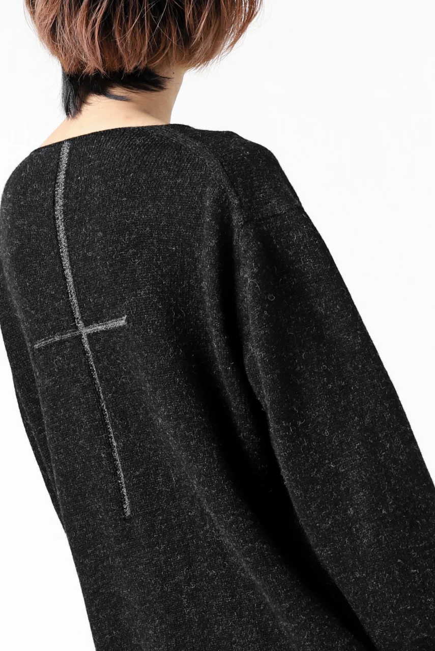 YUTA MATSUOKA knit sweater / shetland wool (black) - Image 32