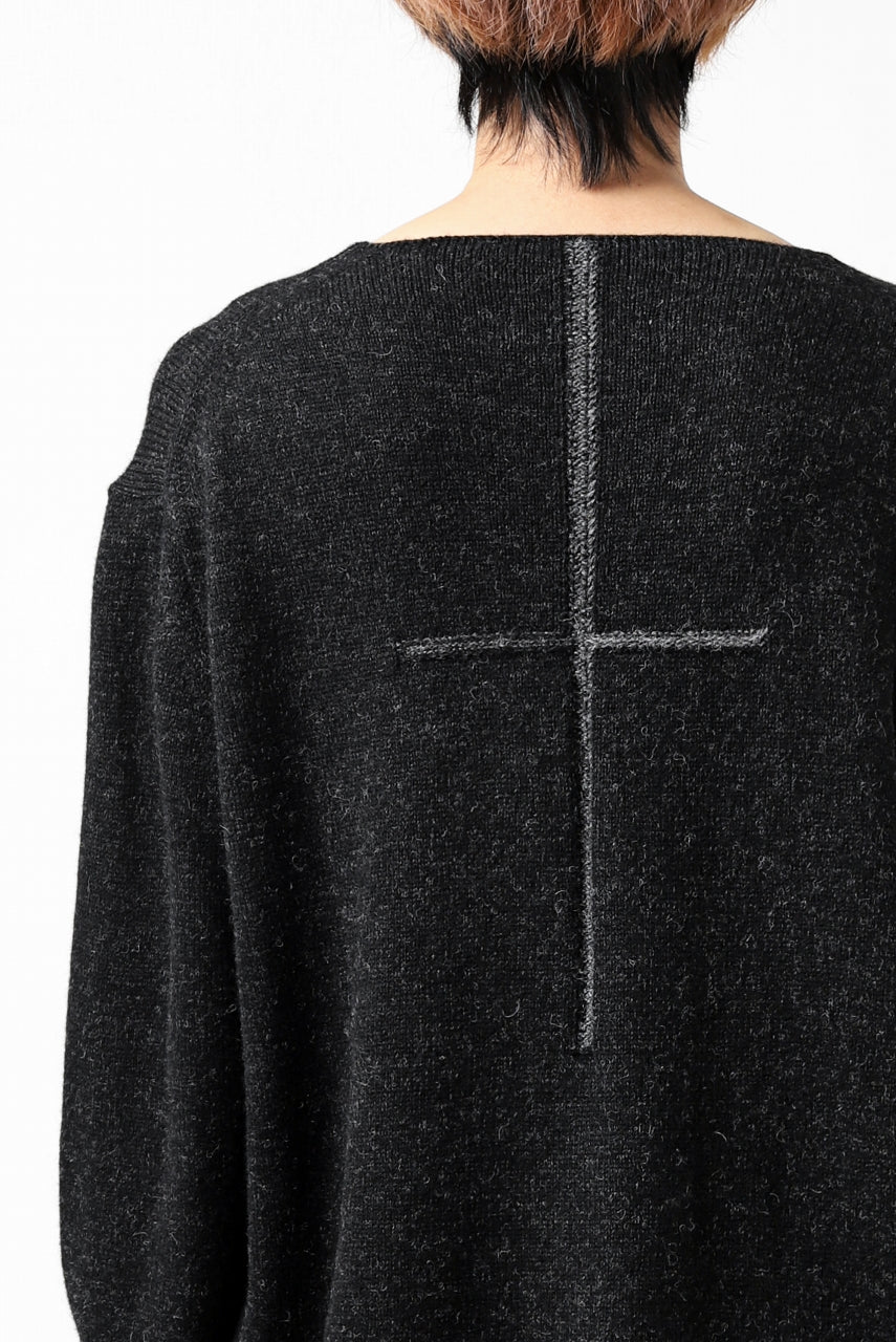 YUTA MATSUOKA knit sweater / shetland wool (black) - Image 33
