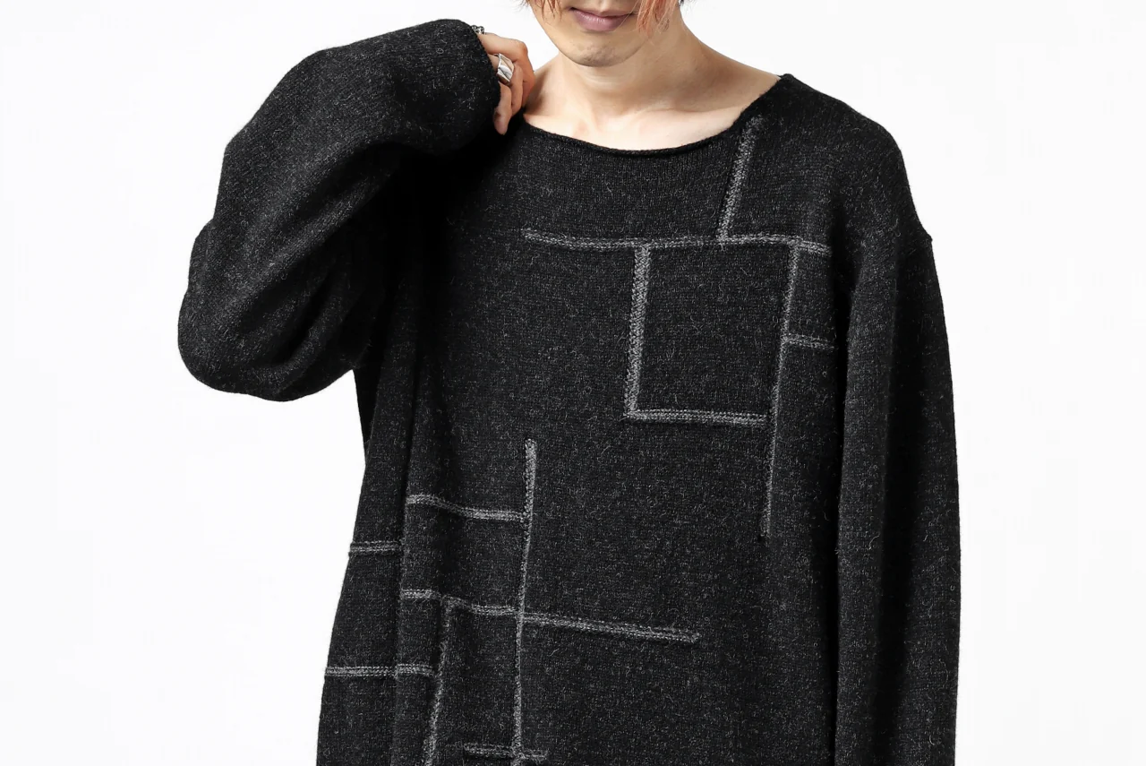 YUTA MATSUOKA knit sweater / shetland wool (black) - Image 38