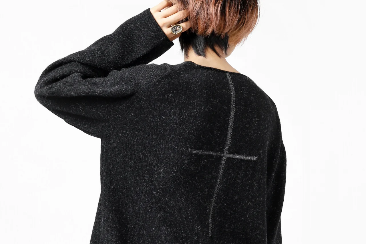 YUTA MATSUOKA knit sweater / shetland wool (black) - Image 40