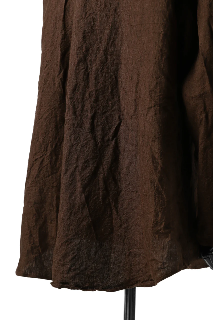 YUTA MATSUOKA minimal shirt / sulfur dyed washer linen (DARK RED) - Image 20