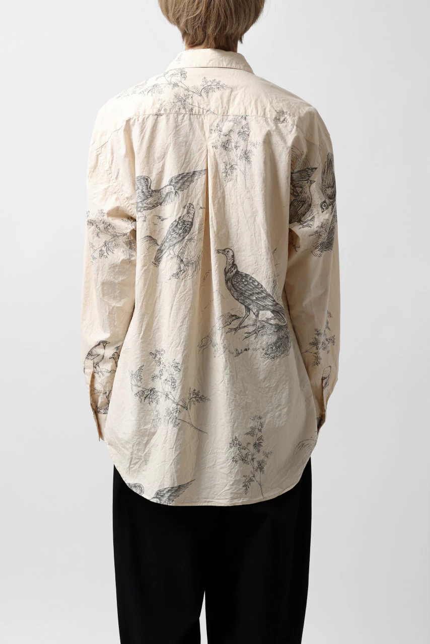 YUTA MATSUOKA plain shirt / slab typewriter (ecru-print) - Image 12