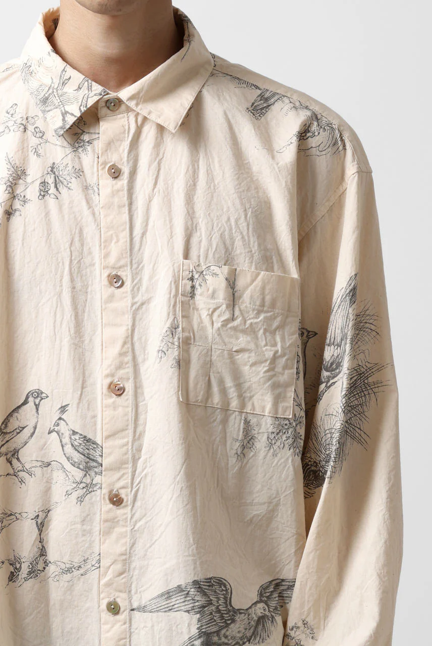 YUTA MATSUOKA plain shirt / slab typewriter (ecru-print) - Image 16