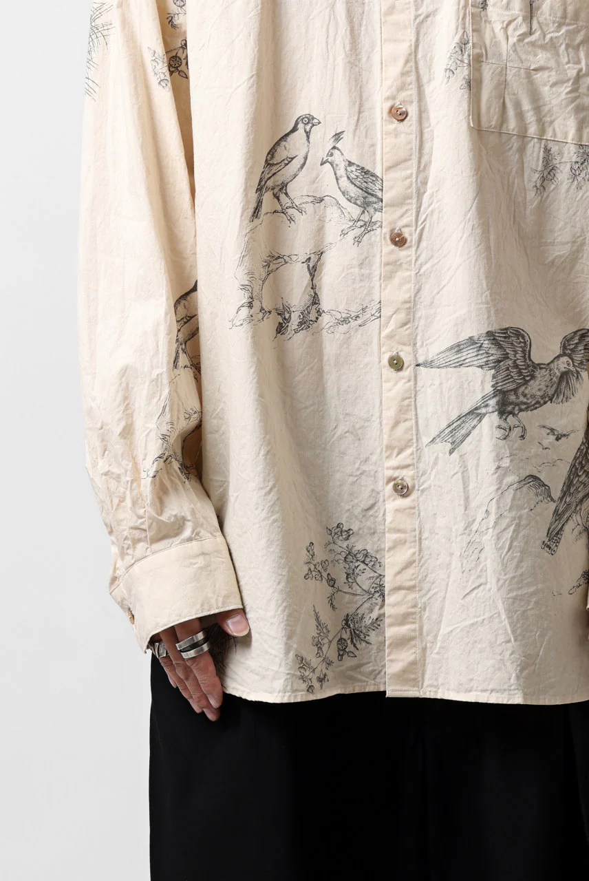 YUTA MATSUOKA plain shirt / slab typewriter (ecru-print) - Image 17