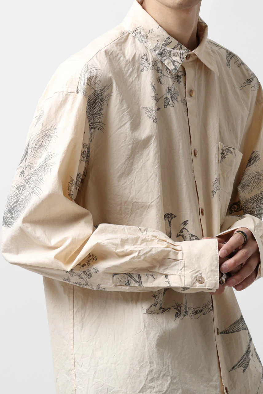YUTA MATSUOKA plain shirt / slab typewriter (ecru-print) - Image 18