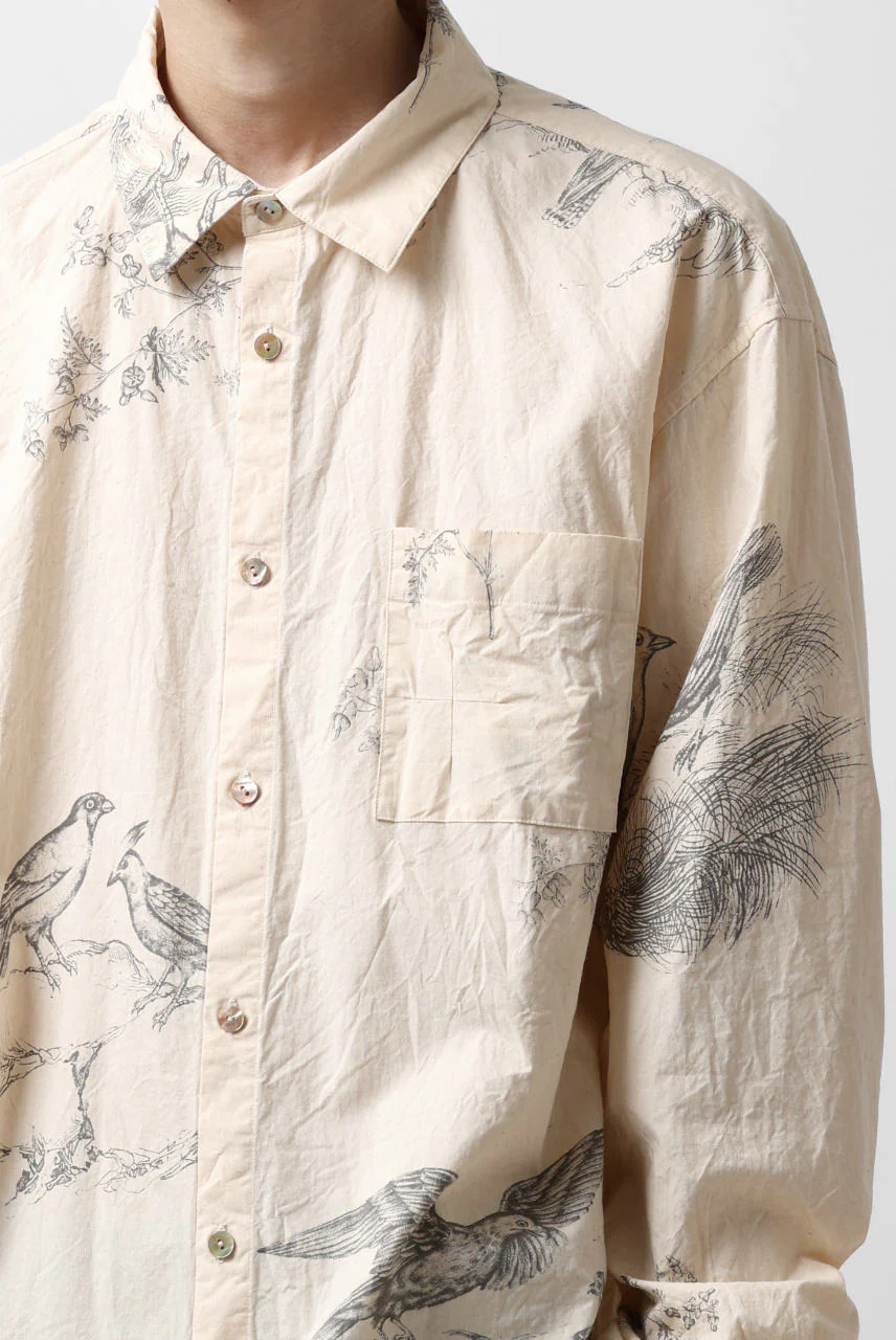 YUTA MATSUOKA plain shirt / slab typewriter (ecru-print) - Image 19