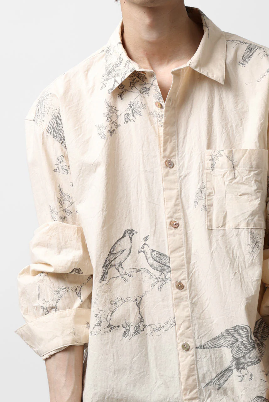 YUTA MATSUOKA plain shirt / slab typewriter (ecru-print) - Image 23