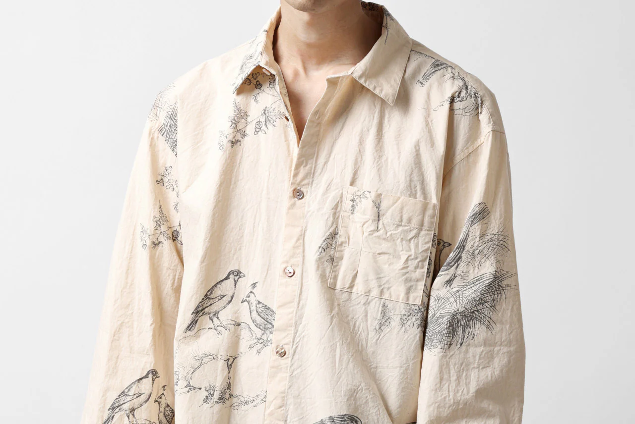 YUTA MATSUOKA plain shirt / slab typewriter (ecru-print) - Image 24