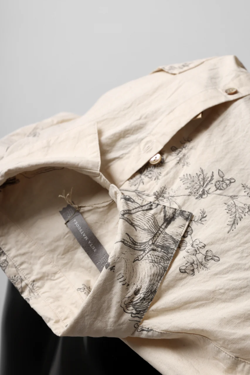 YUTA MATSUOKA plain shirt / slab typewriter (ecru-print) - Image 6