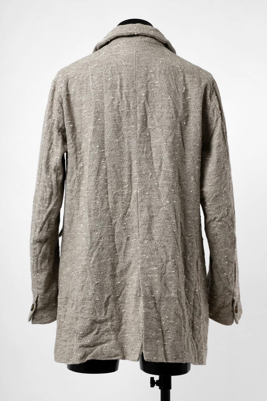 YUTA MATSUOKA semi-double jacket / knot yarn wool linen (ecru) - Image 12